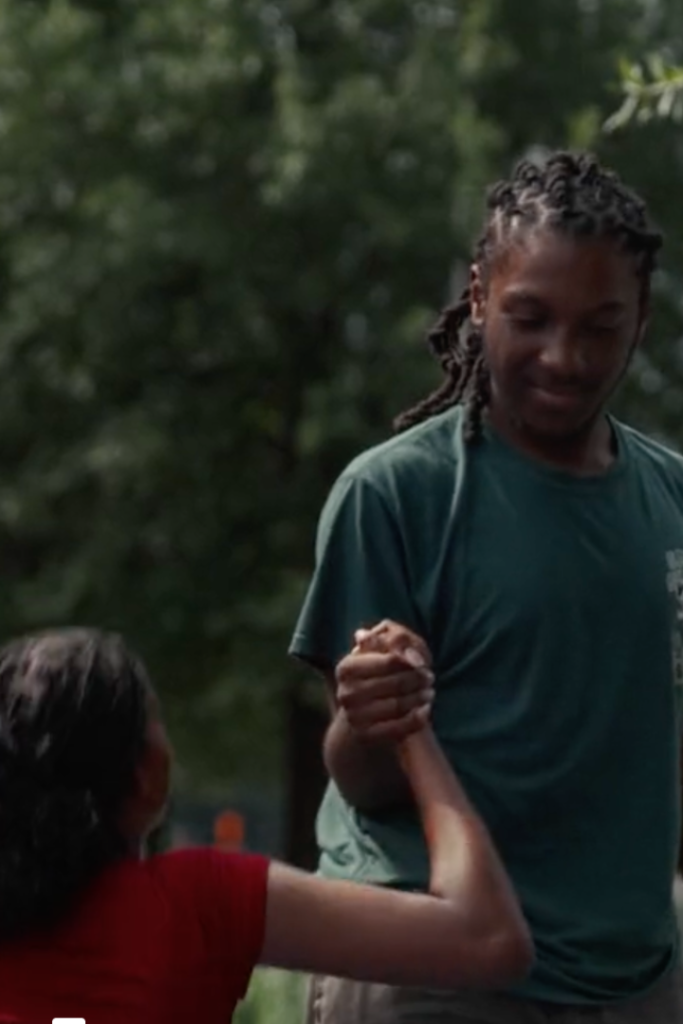 A person offering a hand to someone else.